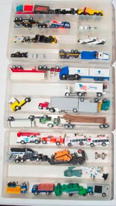 Toy Car Lot  Assorted Vehicles with 3 Storage Containers