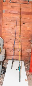 Fishing Rod & Reel Lot  Eagle Claw & Shakespeare with Garcia Mitchell Reels