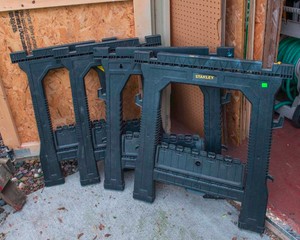 Stanley Sawhorse Lot  4 Folding Plastic Sawhorses