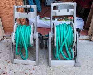 Set of Two Garden Hoses and Reels