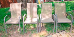 Set of Four Patio Chairs