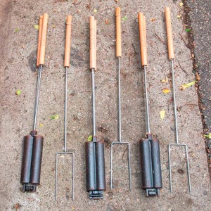 Campfire Roasting Lot  3 Roasters & 3 Cast Iron Hot DogBrat Roasters
