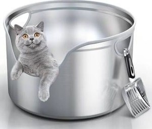 Stainless Steel XLXXL Cat Litter Box $99.99 Retail - Brand New