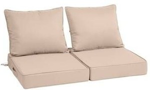 Patio Chair Cushion Set 24x24x4in Khaki $109.99 Retail - Brand New
