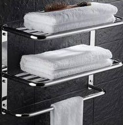 2-Tier Bathroom Towel Rack Shelf 20 $52.99 Retail - Brand New