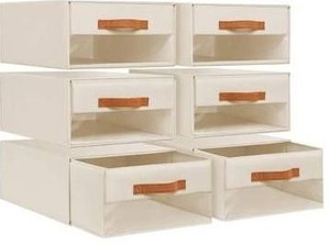 Foldable Storage Drawers Organizer 6-Pack - Brand New