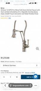 Brizo Artesso SmartTouch Articulating Kitchen Faucet  Model 64125LF-SS  Stainless