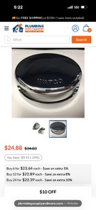 Watco Innovator Lift & Turn Tub Drain Kit  Chrome  Model 901-LT-PVC-CP