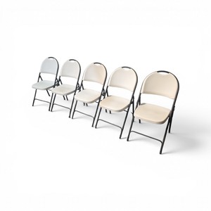 5 Lifetime Folding Plastic Chairs
