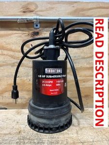 Ironton Submersible Water Pump, 1268 GPH, 18 HP, 1in. Port