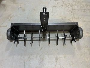 Strongway 48in. Plug Aerator, 32 Coring Plugs, 10in. Pneumatic Tires, Tow-Behind Lawn Aerator for Lawn Tractor or ATV