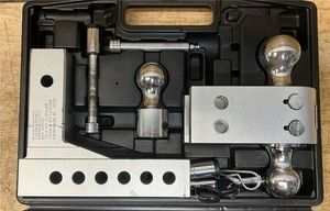 Ultra-Tow 6in. Adjustable Dual-Ball Mount with Third Ball, Aluminum, Class IV, 12,000-Lb. Trailer Weight, 5-58in. Drop, 6-12in. Rise, Fits 2in. Receivers