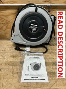 Strongway Retractable Cord Reel, 65ft.L, 123, Triple Tap