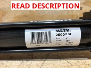 Maxim, TC Tie-rod Cylinder, Max. PSI 2500, Bore Diameter 2 in, Stroke Length 10 in, Model# 218306