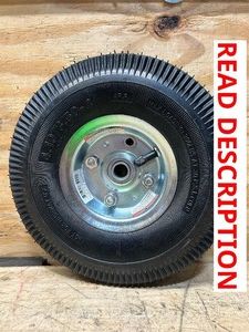 Ironton 10in. Sawtooth Pneumatic Tire, 4.103.50-4, 4 Bolt Holes