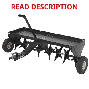 $350 Strongway 48in. Plug Aerator, 32 Coring Plugs, 10in. Pneumatic Tires, Tow-Behind Lawn Aerator for Lawn Tractor or ATV MSRP $350 (read description)