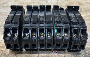 GE Circuit Breakers 50A amp 2-Pole Unit lot of 5 (Untested)