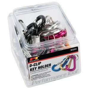 Performance Tool W3203 Anodized Aluminum Carabiner Set - Assorted Colors MSRP $20 (lot of 20)