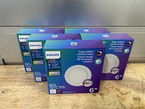 LED 6 in. 60-Watt Equivalent Slim Canless Recessed Light 5CCT MSRP $242.25 (lot of 5)