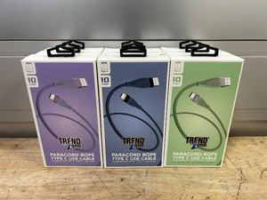 Trend Zone brand 10-foot USB-C paracord rope cable MSRP $71.91 (lot of 9)