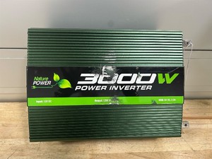 Nature Power Modified Sine Wave Inverter, 3000 Watts, Model# 37003 MSRP $279.99 (untested, missing cables)