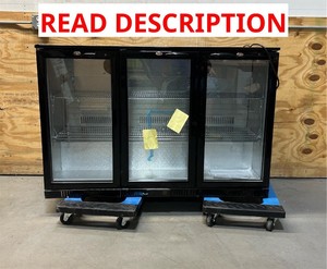 Beverage Refrigerator, 53.15W Inch 12 Cu.Ft Drink Fridge, Back Bar Beer Fridge with 3 Glass Door, 35.43 Height Beverage Cooler, Built-in & Undercounter Commercial Back Bar Cooler for Kitchen Shop Bar. MSRP $825