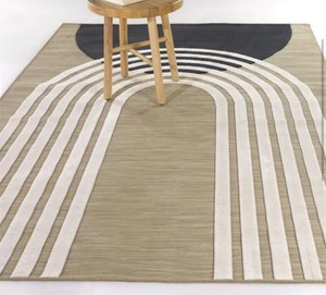 Campion Charcoal 5 ft. x 7 ft. Geometric IndoorOutdoor Area Rug MSRP $81