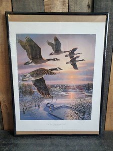 Herb Brooks Signed One More Pass  Canada Geese by James Meger