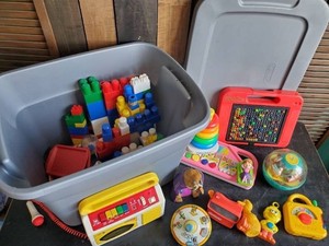 Lot of Vintage Toys Fisher Price View master and more