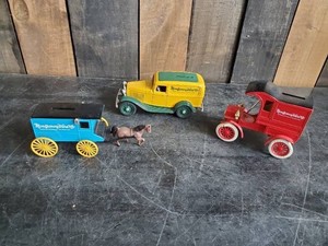3 Collectible Montgomery Wards metal Vehicle Banks