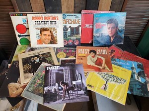 Lot of vintage LP records of various artists