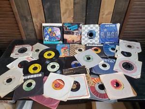 Lot of vintage records of various artists