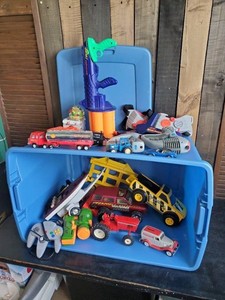 Lot of vintage Toys Bass Runner, Shell and more with Tote
