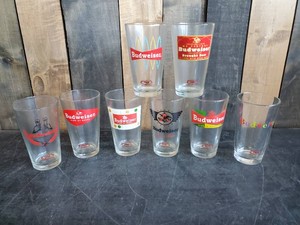 Lot of 8 Vintage Budweiser Glasses