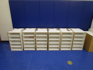 (6) Shelving Unit Cabinets