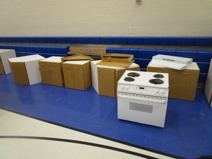 Handicap Stove & Vent & (5) Handicap Height Cabinets