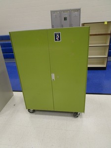 Metal Double Sided Rolling Cabinet 37x27x53