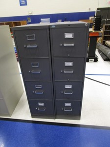 (2) 4 Drawer Filing Cabinets
