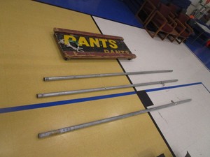 Pole Vault Height Poles & Dolly Cart