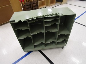 Metal Rolling Cubby Cabinet
