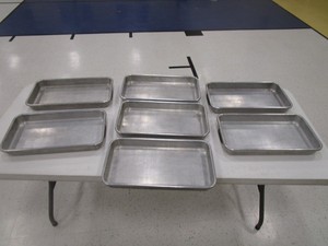 (7) Alum Baking Pans 10x19x2