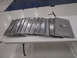 (12) SS Food Pan Covers Full Size