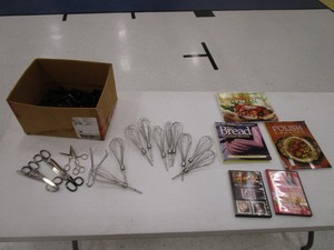 Whisks, Siccors, Handles, Cookbooks