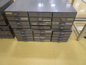 (2) Parts Cabinets 34x17x11