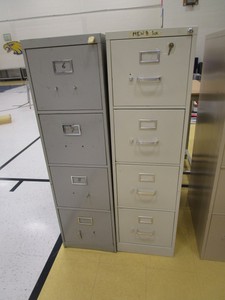 (2) 4 Drawer Filing Cabinets