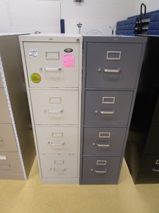 (2) 4 Drawer Filing Cabinets