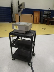 Metal AV Cart wOverhead Projector 24x18x38