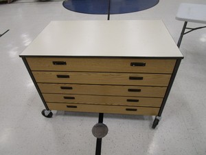 Rolling Blueprint Cabinet 48x28x34