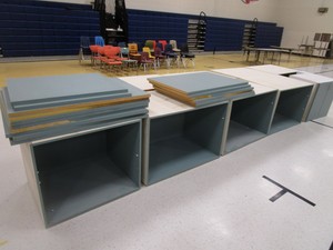 (8) Shelving Units (7) 45x30x30 (1) 36x30x30 (1) Cabinet 33x24x30