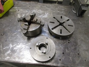 4 Jaw Lathe Chuck & Misc.